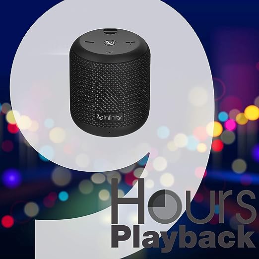 Infinity - JBL Fuze 100, Wireless Portable Bluetooth Speaker with Mic, Deep Bass, Dual Equalizer, IPX7 Waterproof, Rugged Fabric Design (Black) Infinity - JBL Fuze 100, Wireless Portable Bluetooth Speaker with Mic, Deep Bass, Dual Equalizer, IPX7 Waterproof, Rugged Fabric Design (Black)